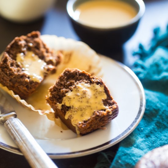 Paleo Chocolate Tahini Muffins