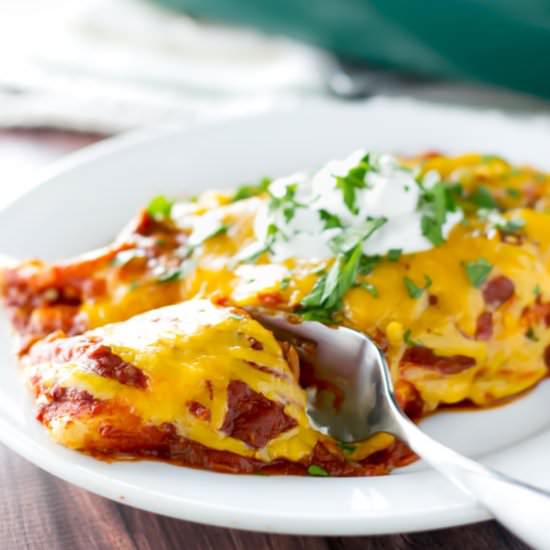 Green Chili Chicken Enchiladas