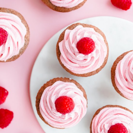 Roasted Raspberry Cupcakes