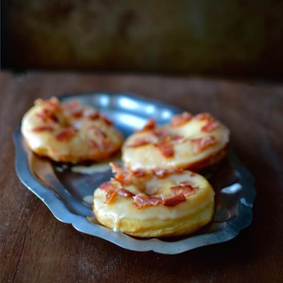 Maple Bacon Glazed Doughnuts