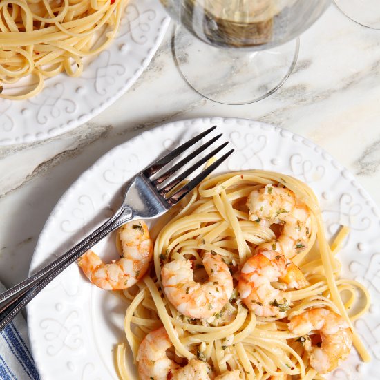 Lemon Shrimp Pasta