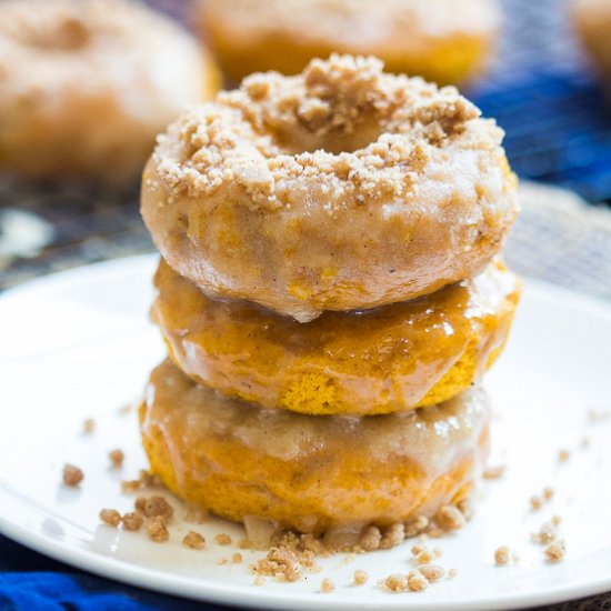 Pumpkin Crumb Doughnuts