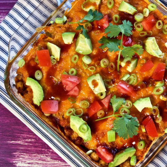 Chickpea Enchilada Casserole