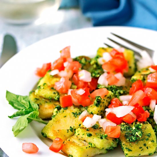 Gluten Free Gnocchi with Kale Pesto