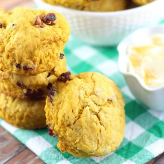 Pumpkin Cranberry Biscuits