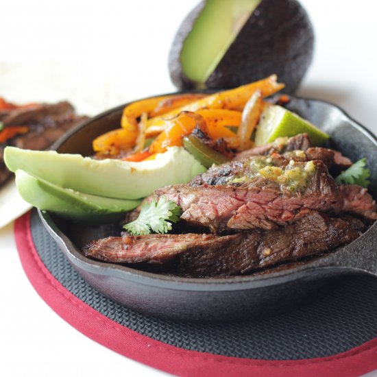 skirt steak fajitas