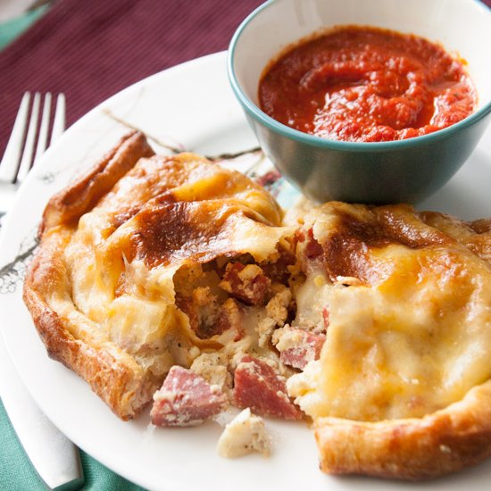 Easter pie calzone