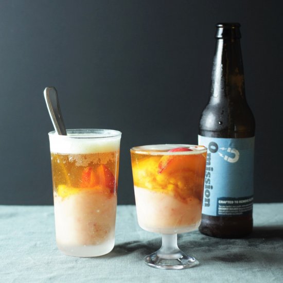 Apricot Sorbet & Pale Ale Floats