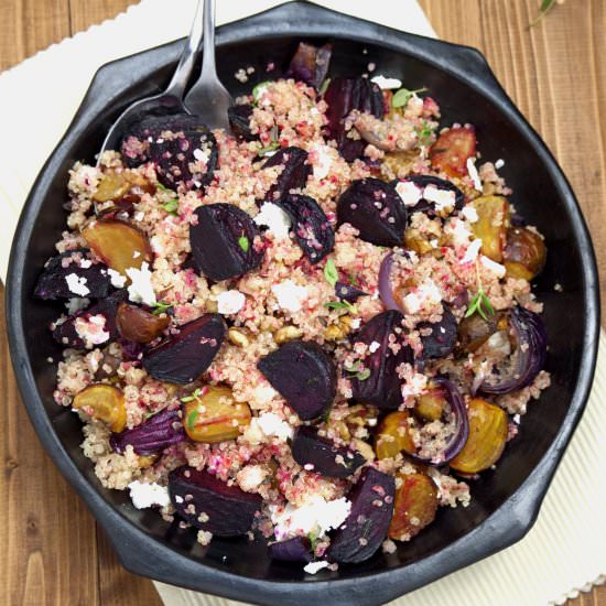 Roast Beetroot with Quinoa & Feta