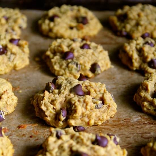 Flourless Pumpkin Oatmeal Cookies