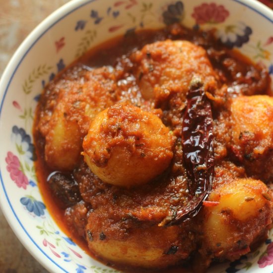 Bombay Aloo, Baby Potatoes in Sauce