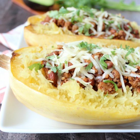 Turkey Chili Spaghetti Squash