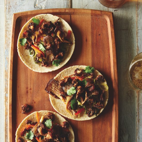 Cauliflower & Oyster Mushroom Tacos