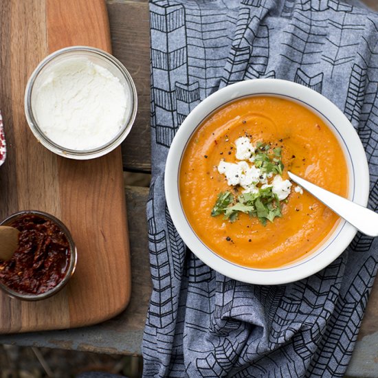 Sweet Potato & Harissa Soup