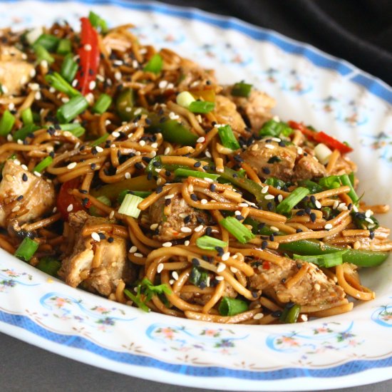 Soba noodle salad