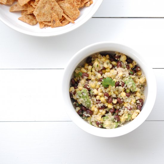 Corn, Avocado and Black Bean Quinoa