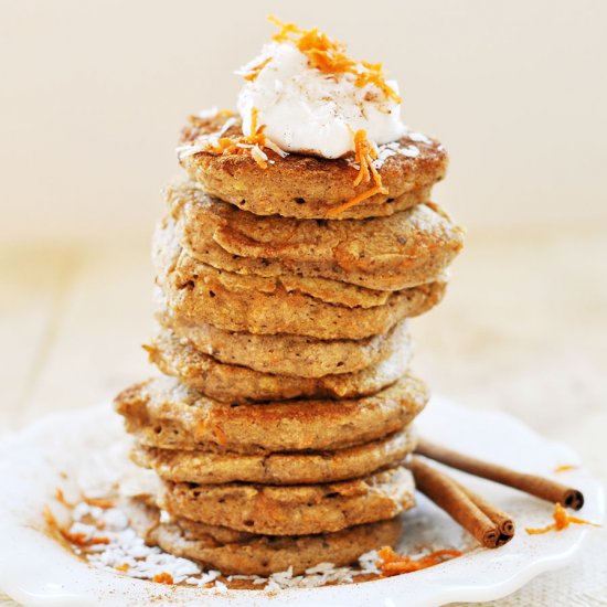 Vegan Carrot Cake Pancakes