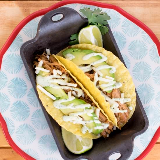 Easy Pork Tacos with Cilantro Aioli