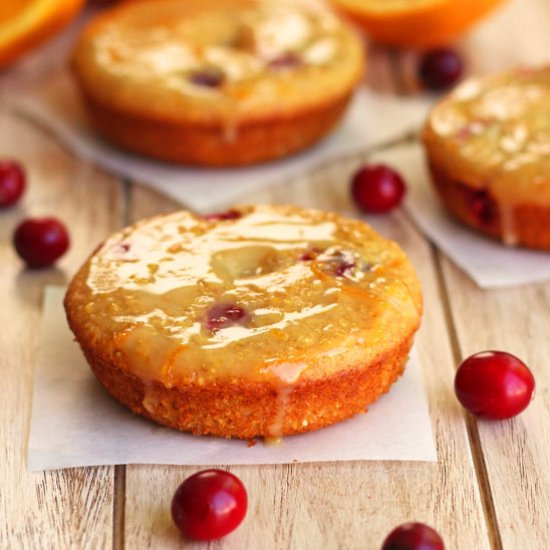 Cranberry Orange Cornbread Donuts