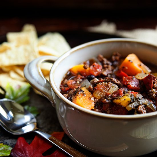 Chunky Pumpkin Black Bean Chili