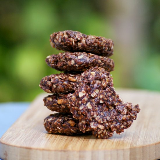 Healthy No Bake Choc PB Cookies