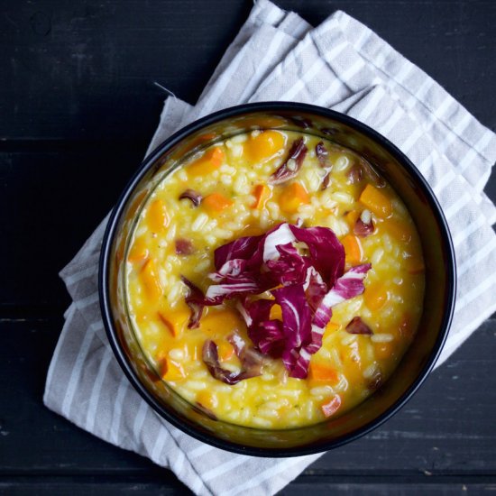 Pumpkin Risotto with Radicchio