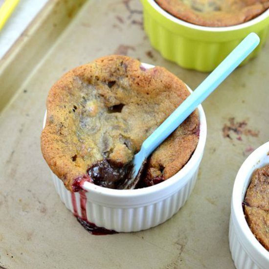 Cranberry Choc Chip Cookie Cobbler