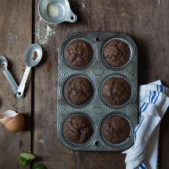 Healthy Chocolate Zucchini Muffins