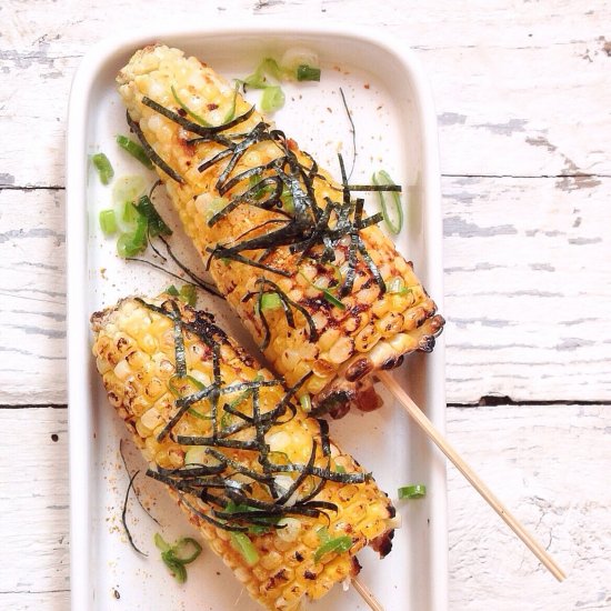 Grilled Corn with Miso & Nori