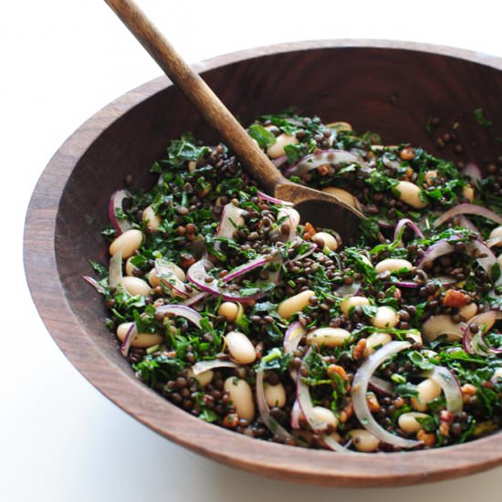 Lentil, Kale and White Bean Salad