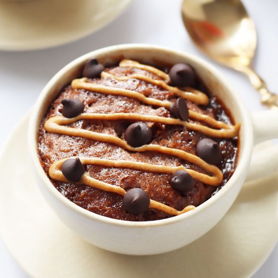 Peanut Butter Chocolate Mug Brownie