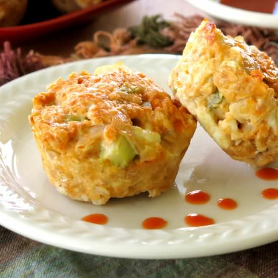 Buffalo Chicken Meatloaf Cups