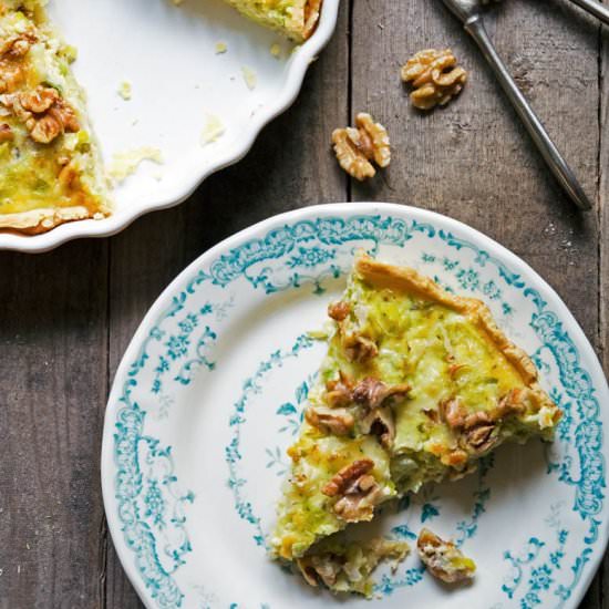 Leek Pie with Walnuts