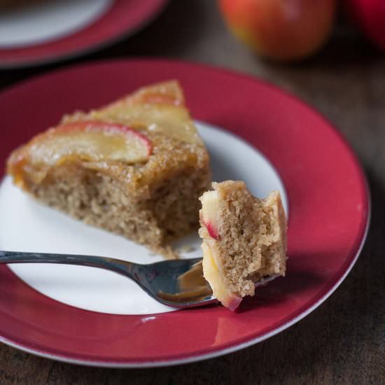 Apple Honey Upside-Down Cake