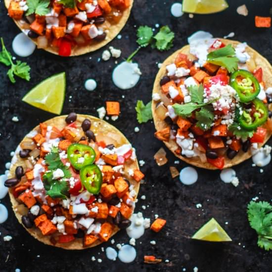 Roasted Sweet Potato Tostadas