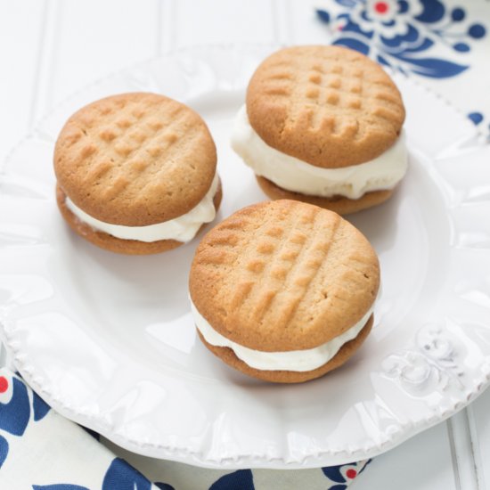 Peanut Butter Ice-Cream Cookies