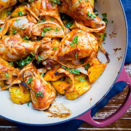 Harissa Chicken Drumsticks + Squash