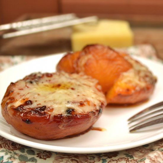 Grilled Peaches in Balsamic & Honey