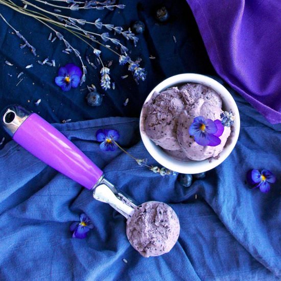 Blueberry Lavender Ice Cream