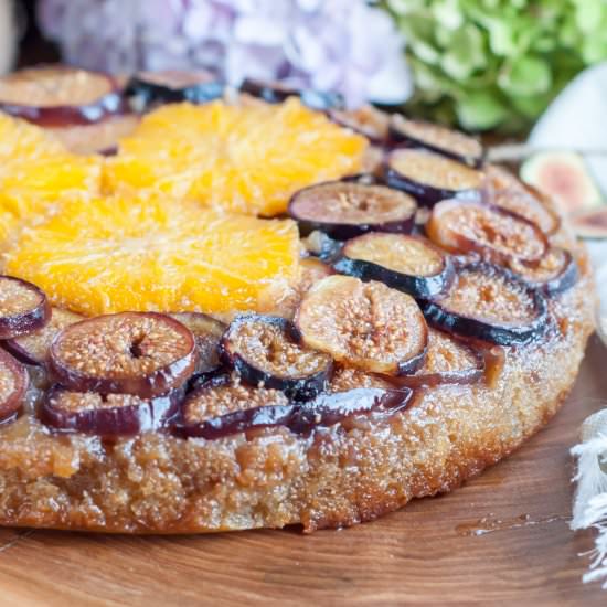 Fig and Orange Upside Down Cake