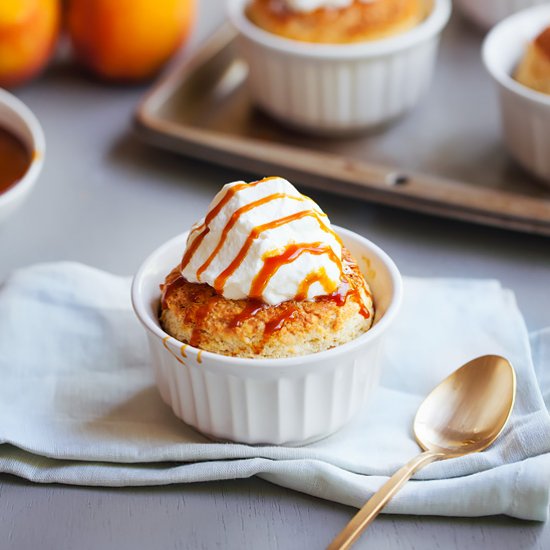 Spiced Peach Bourbon Pot Pies