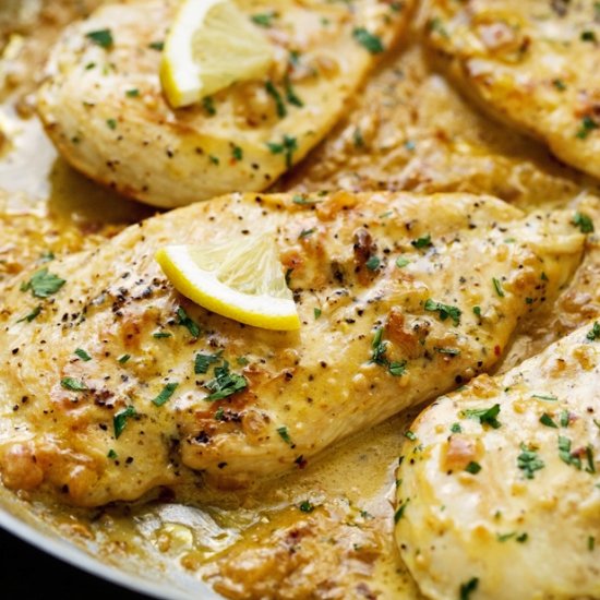 One Skillet Chicken with Sauce