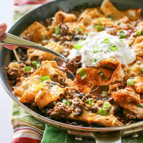 Easy Beef Burrito Skillet