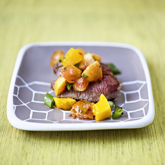 Venison Tenderloin with Mango Salsa