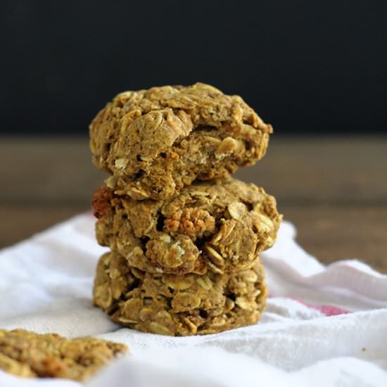 Mulberry Pumpkin Oatmeal Cookies