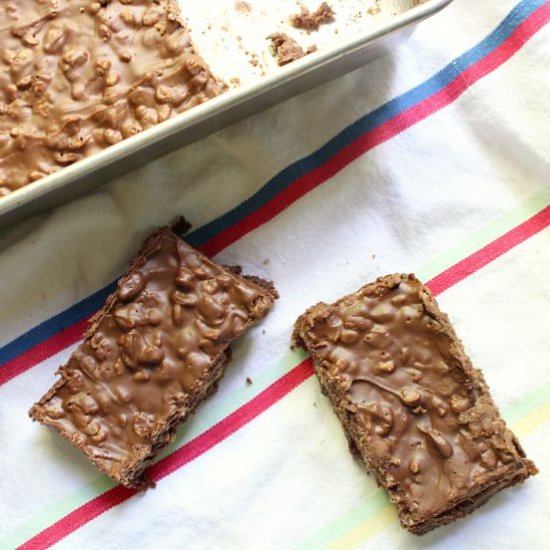 Peanut Butter Rice Krispy Brownies