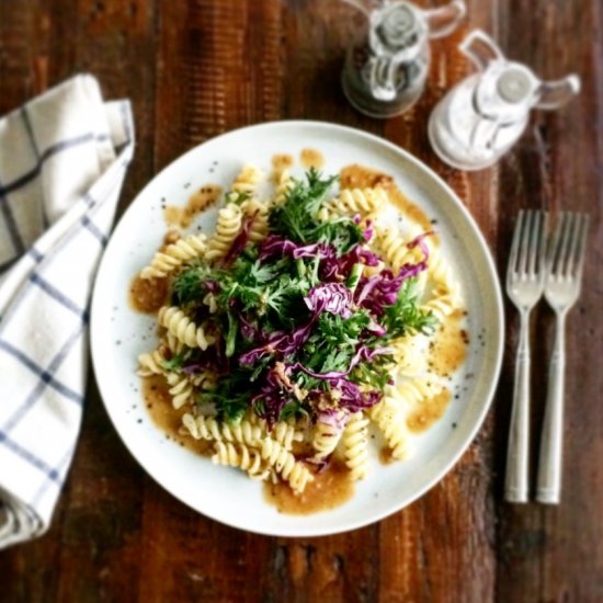 Shungiku Red Cabbage Pasta