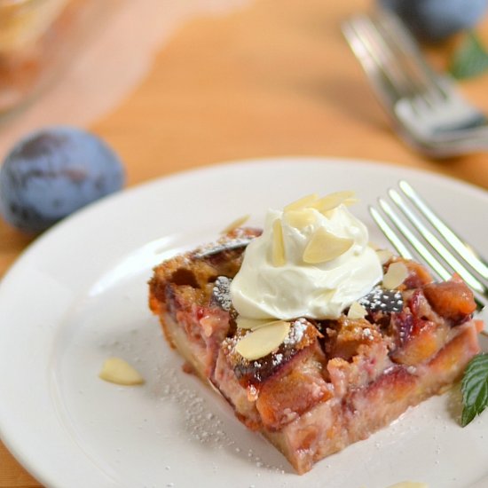 Plum Almond Clafoutis