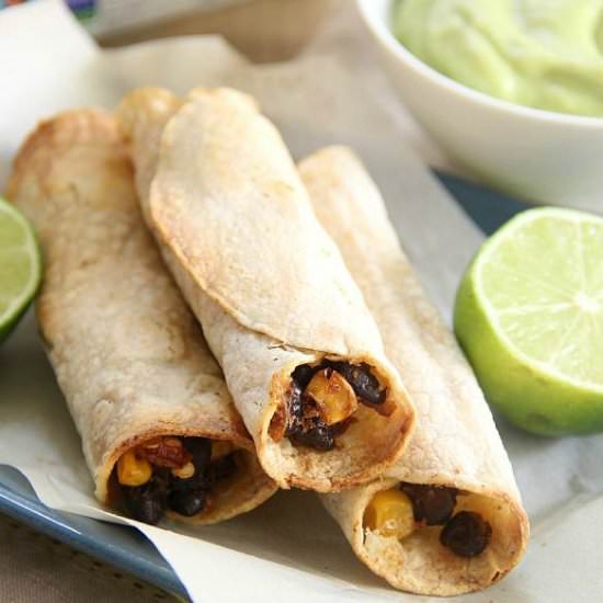 Corn & Black Bean Taquitos