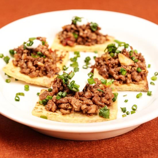 Yam Toast with Ground Meat